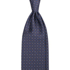 Viola Milano Micro Floral Selftipped Italian Silk Tie / Grey Mix