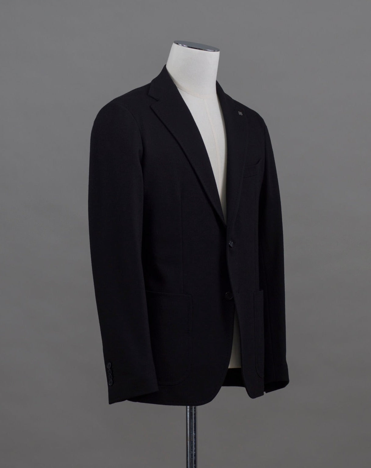 79% Virgin Wool 21% Cotton Mod. 1SMJ22K Col. B471/ Black Unconstructed Unlined Made in Martina Franca, Italy
