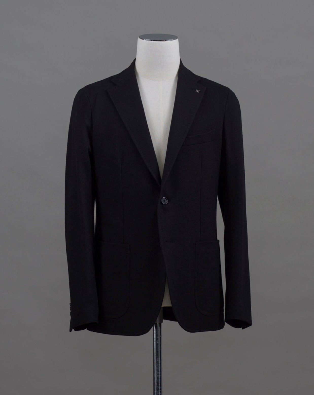 79% Virgin Wool 21% Cotton Mod. 1SMJ22K Col. B471/ Black Unconstructed Unlined Made in Martina Franca, Italy