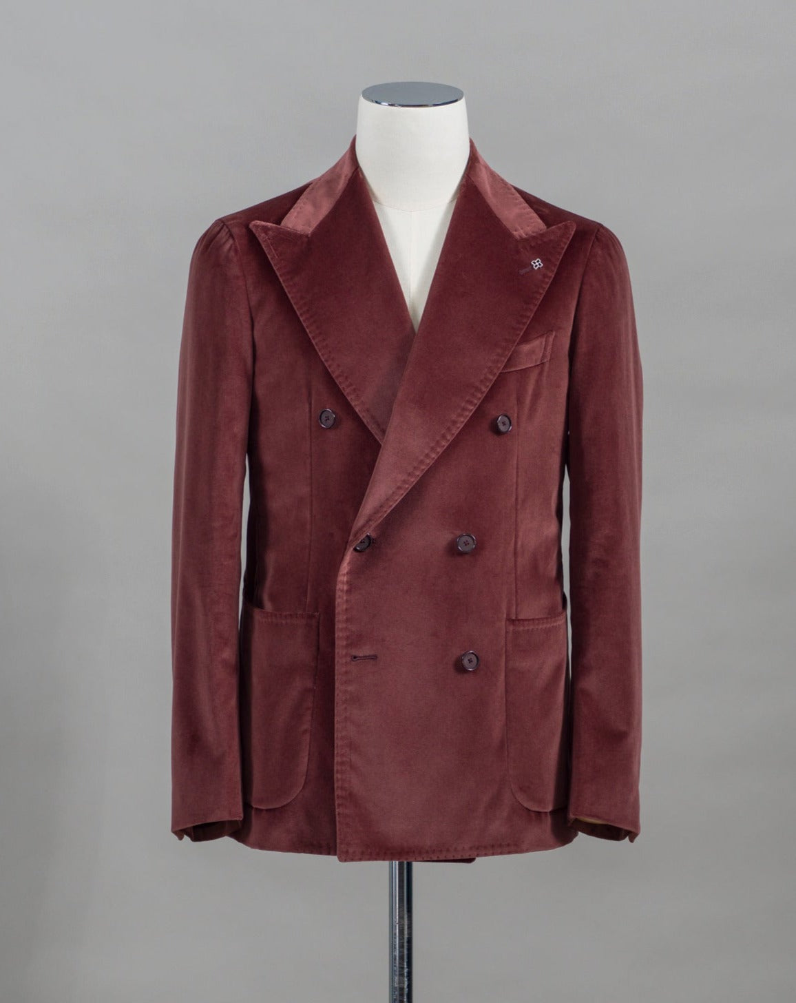 Tagliatore Double-Breasted Velvet Jacket / Bordeaux