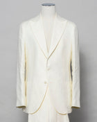 Mod. Piedigrotta Art. TS23082 Col. 4140 Off white 100% linen Drop 7 Made in Naples, Italy De Petrillo Linen Jacket / Off White