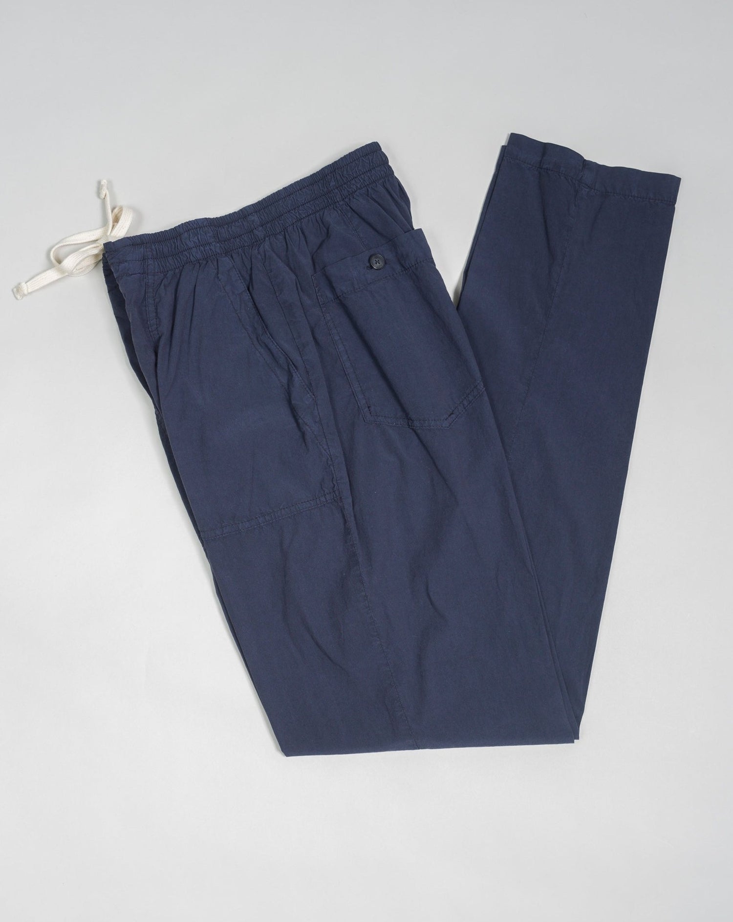 Altea Lightweight Drawstring Fatigue Pants / Navy Article: 2353017 Color: Navy / 01 64% Lyocell 33% Cotton 3% Elastan Made in Italy Please Note: Jacket and Pants are sold separately Matching jacket you can find HERE