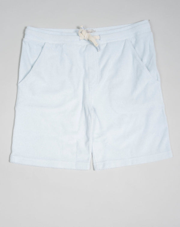 Altea Sponge Shorts / White Drawstring shorts made of terry cloth, aka towel cloth, for summer leisure. Beach chic at it´s best. Article: 2353204 Color: 27 / White Composition: 100% Cotton