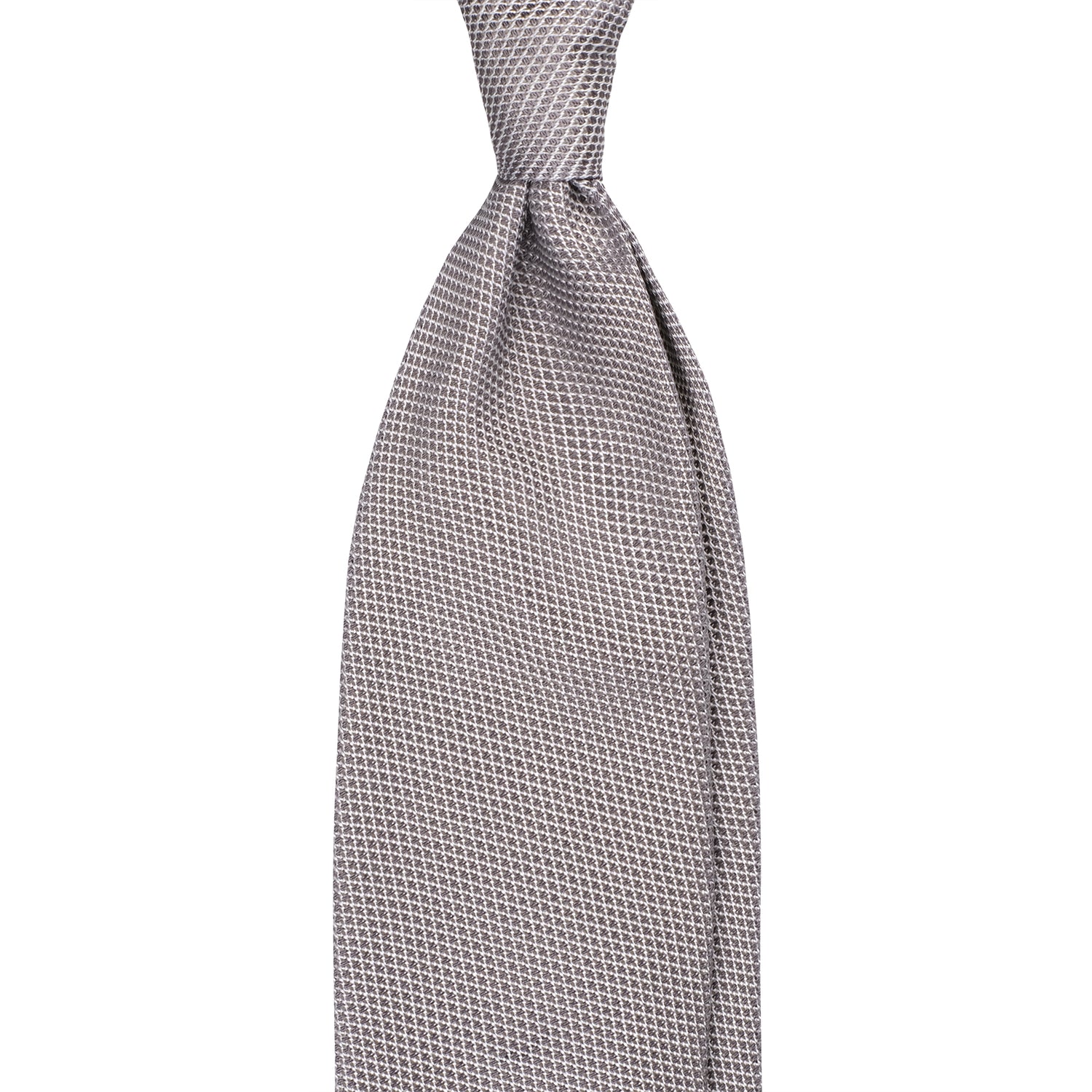 Viola Milano Grenadine Garza Fina Unlined Silk Tie / Silver