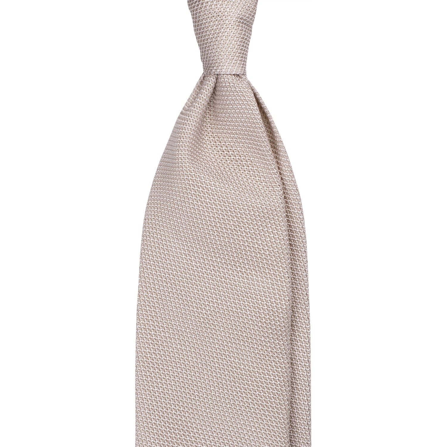 Viola Milano Grenadine Garza Fina Unlined Silk Tie / Ivory