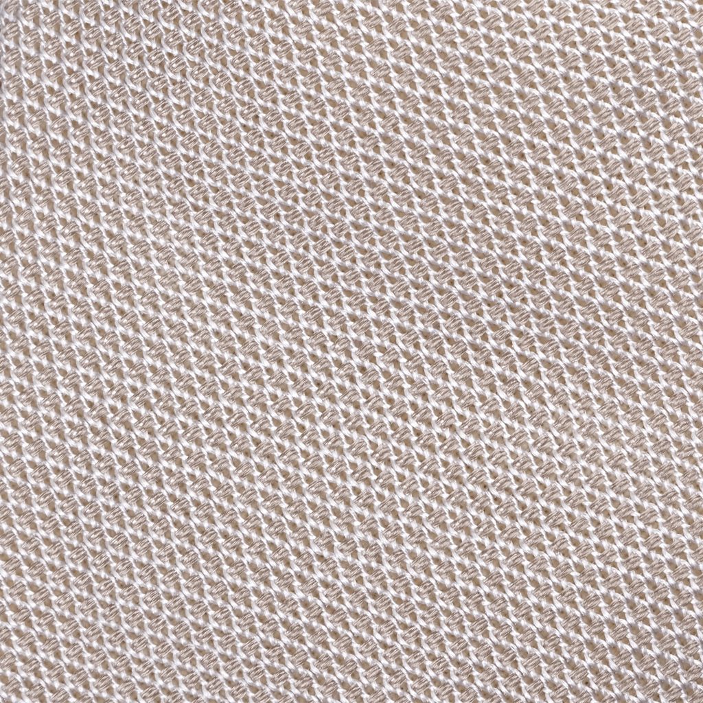 Viola Milano Grenadine Garza Fina Unlined Silk Tie / Ivory