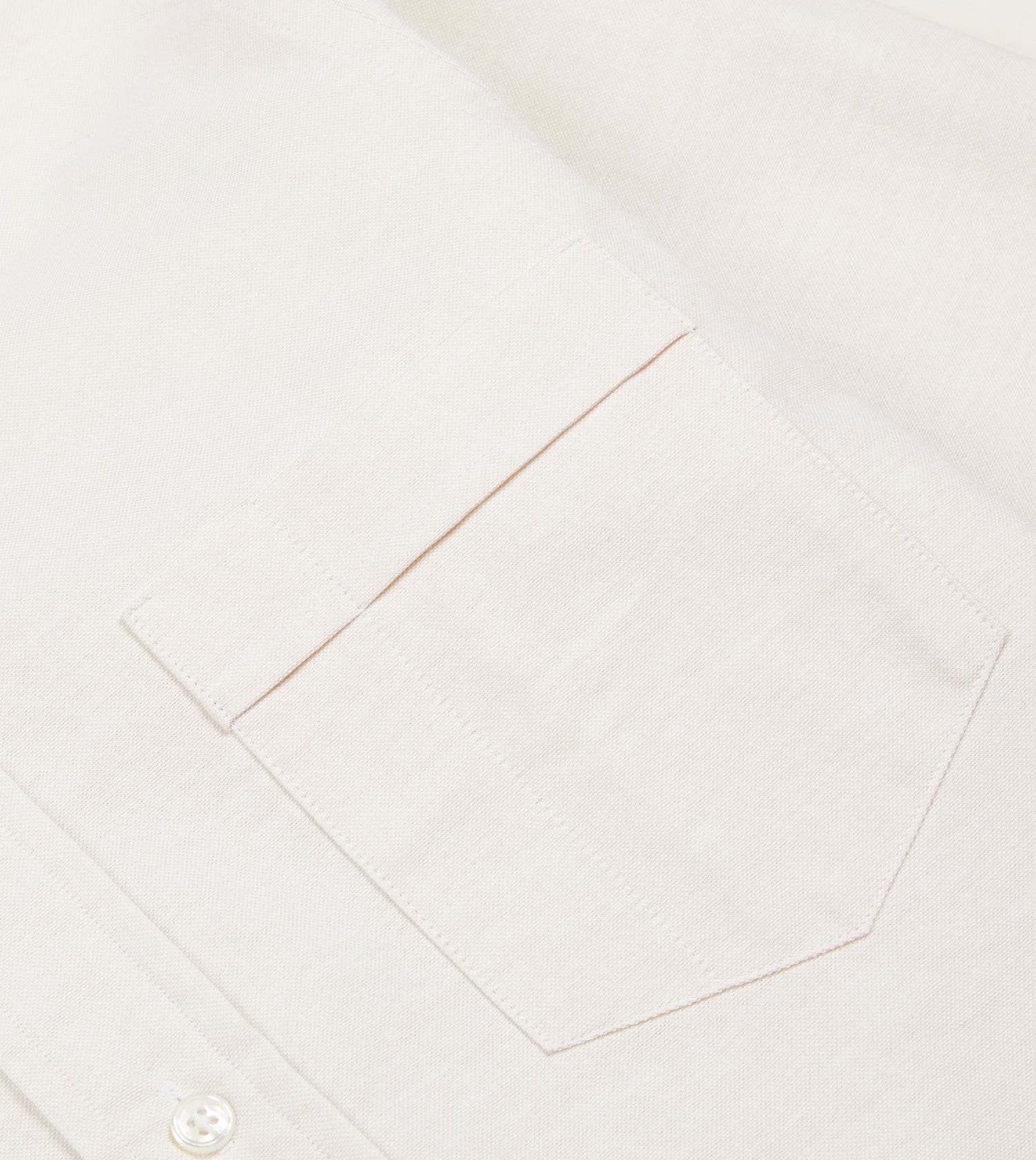 Drake's Oxford Button-Down Shirt / Cream