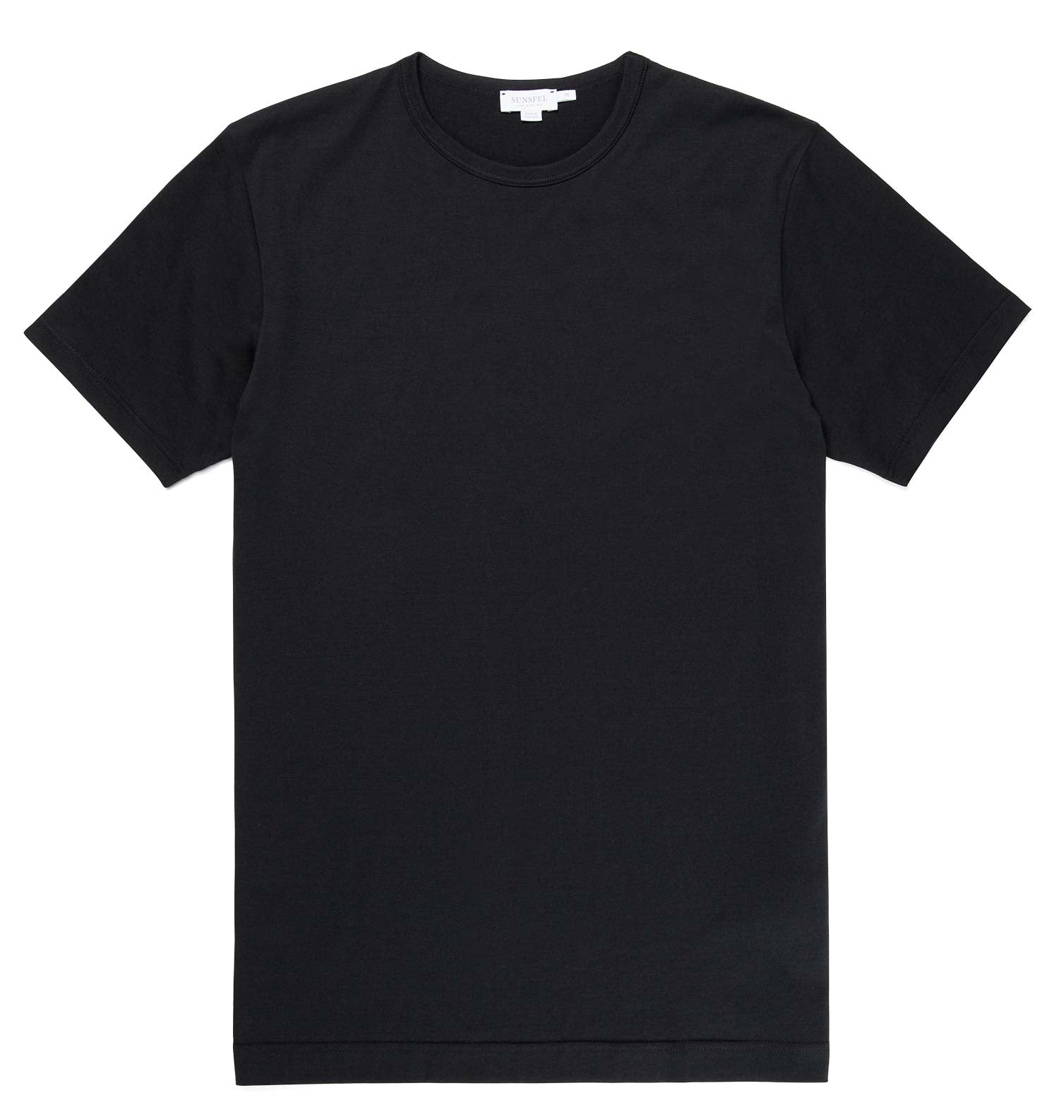 Classic Sunspel t-shirt. 100% cotton Made in England Col. Black Sunspel Crew Neck T-Shirt / Black