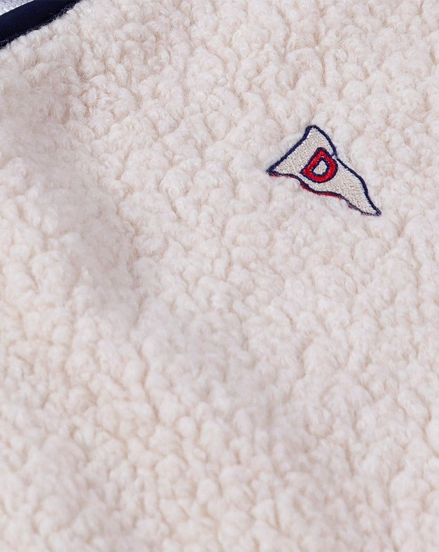 Champion cream deals sherpa baseball jacket