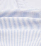 Drake's Oxford Button-Down Ticking Stripe Shirt / Light Blue