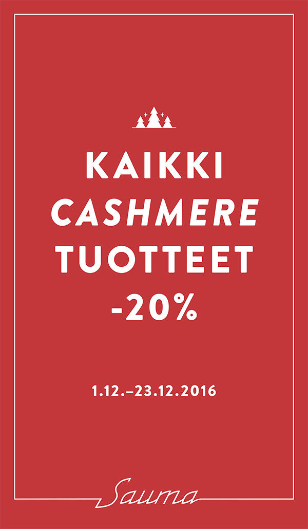 Cashmeretuotteet -20%