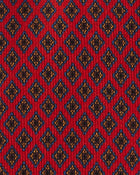 Viola Milano Square Pattern Selftipped Silk Tie / Rosso