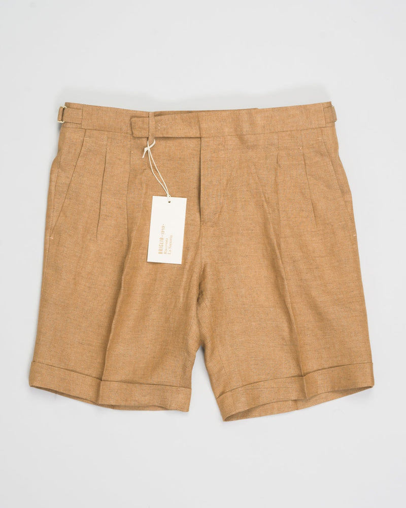 Article: 325117
Color: Brown / 36
Model: Amalfis
Composition: 100% Linen
Double pleats
Slanted side pockets
Side adjusters
Back pockets with flaps
Made in Naples, Italy