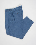 Article: 325159
Color: Blue / 11
Composition: 100% Cotton
Pleated front
Slanted side pockets
Beltloops

Made in Naples, Italy 