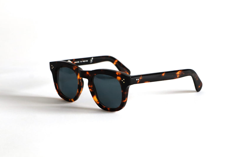 Unisex Model Handcrafted in Reims, France Italian 8 mm Cellulose Acetate Rivet Hinges Keyhole Bridge Category 3 UV400 Organic Sunglass Lenses (UVA &amp; UVB Protection) Comes with a leather case   TEMPORAL 140 CALIBER 46 BRIDGE 24 ARMS 150