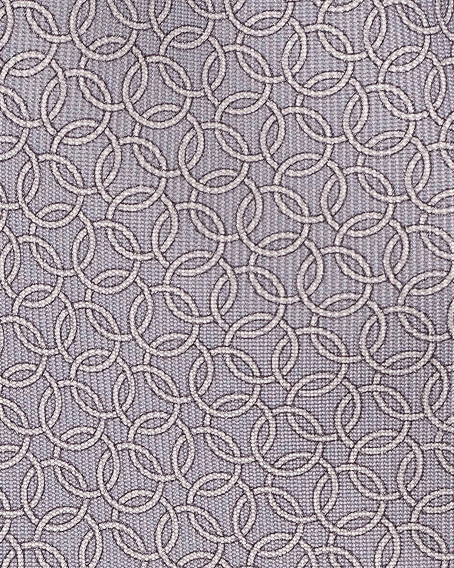 Viola Milano Chain Circle Selftipped Italian Silk Tie / Grey