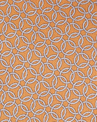 Viola Milano Chain Circle Selftipped Italian Silk Tie / Orange