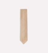Drake's Hand Rolled Silk Tussah Tie / Natural