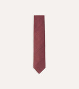 Drake's Hand Rolled Silk Tussah Tie / Wine