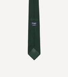 Drake's Fine Woven Grenadine Handrolled Tie / Forest Green