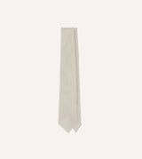 Drake's Fine Woven Grenadine Handrolled Tie / Cream