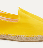 Drake's Cotton Herringbone Espadrilles / Yellow