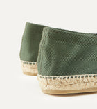 Drake's Cotton Herringbone Espadrilles / Green