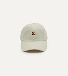 Drake's 'D' Emblem Cotton Corduroy Baseball Cap / White
