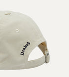 Drake's 'D' Emblem Cotton Corduroy Baseball Cap / White