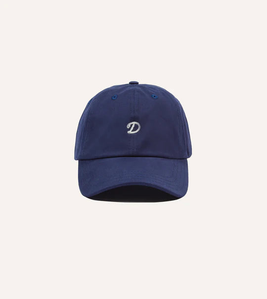 Drake's Chainstitch 'D' Cotton Twill Baseball Cap / Navy