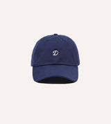 Drake's Chainstitch 'D' Cotton Twill Baseball Cap / Navy