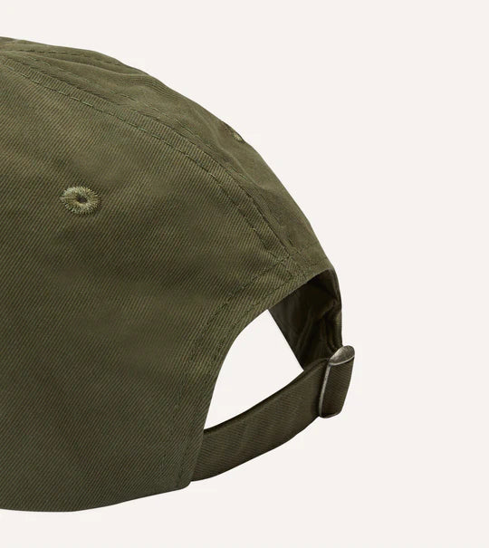 Drake's Chainstitch 'D' Cotton Twill Baseball Cap / Green