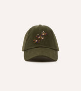 Drake's Blackthorn Cotton Needlecord Baseball Cap / Olive