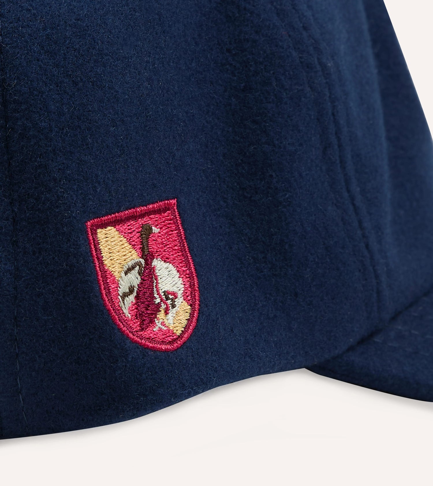 Drake's 'Crests' Merino Baseball Cap / Navy