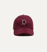 Drake's Cross-Stitch 'D' Cotton Baseball Cap / Burgundy