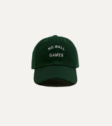 Drake's 'No Ball Games' Merino Baseball Cap / Green