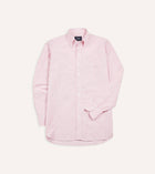 Drake's Oxford Button-Down Ticking Stripe Shirt / Pink