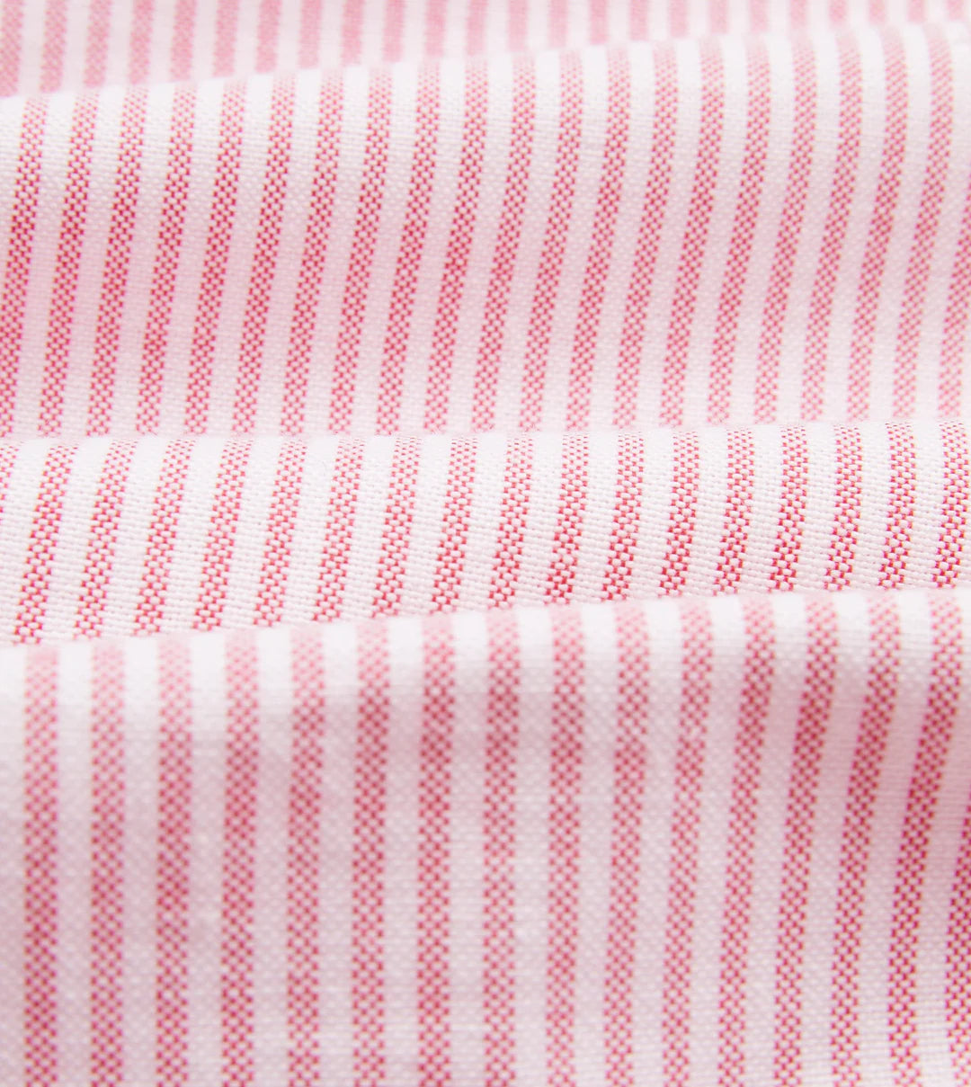 Drake's Oxford Button-Down Ticking Stripe Shirt / Pink