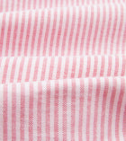 Drake's Oxford Button-Down Ticking Stripe Shirt / Pink