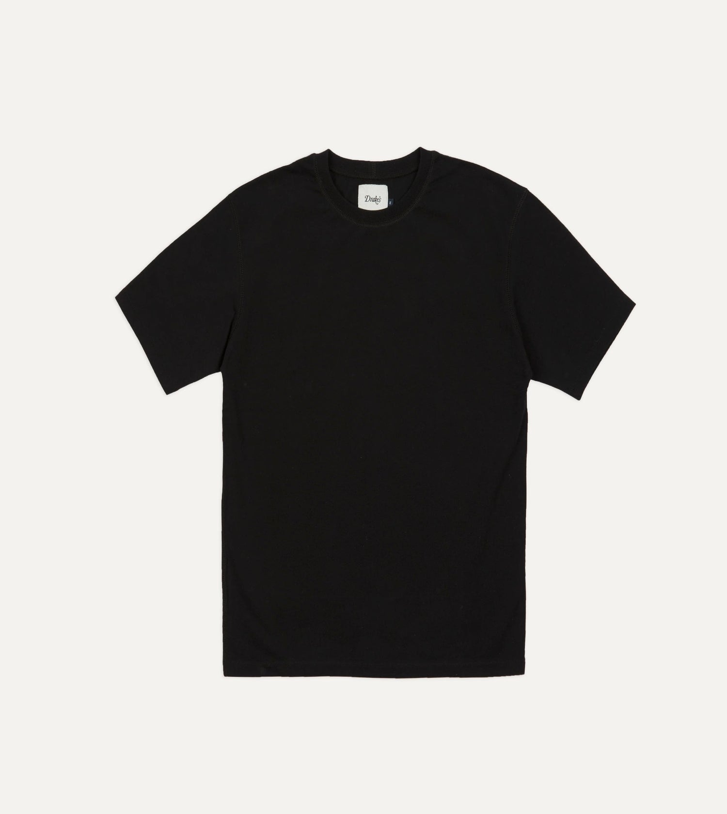 Drake's Cotton Crew Neck Hiking T-Shirt / Black