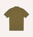 Drake's Washed Cotton Pique Shirt / Green