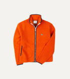 Drake's Boucle Wool Zip Fleece Jacket / Orange