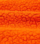 Drake's Boucle Wool Zip Fleece Jacket / Orange