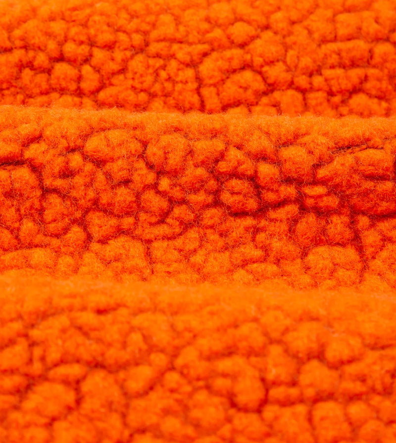 Drake's Boucle Wool Zip Fleece Jacket / Orange
