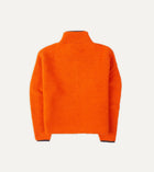 Drake's Boucle Wool Zip Fleece Jacket / Orange