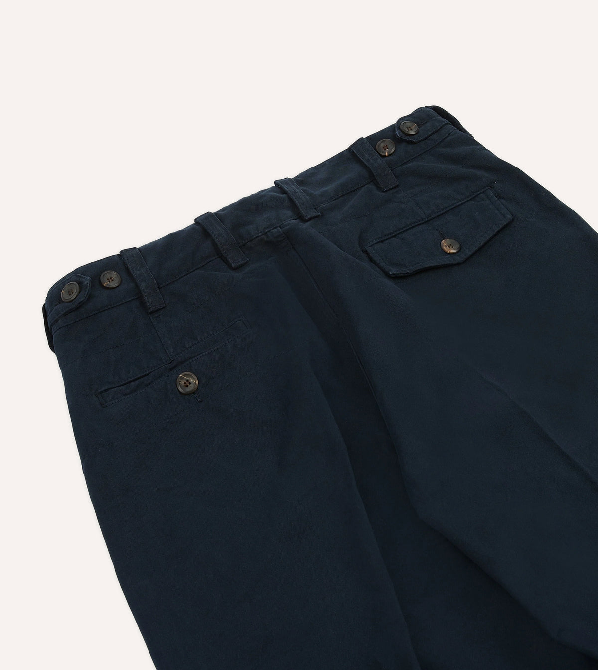 Drake's Flat Front Chino / Dark Navy