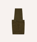 Drake's Flat Front Chino / Olive