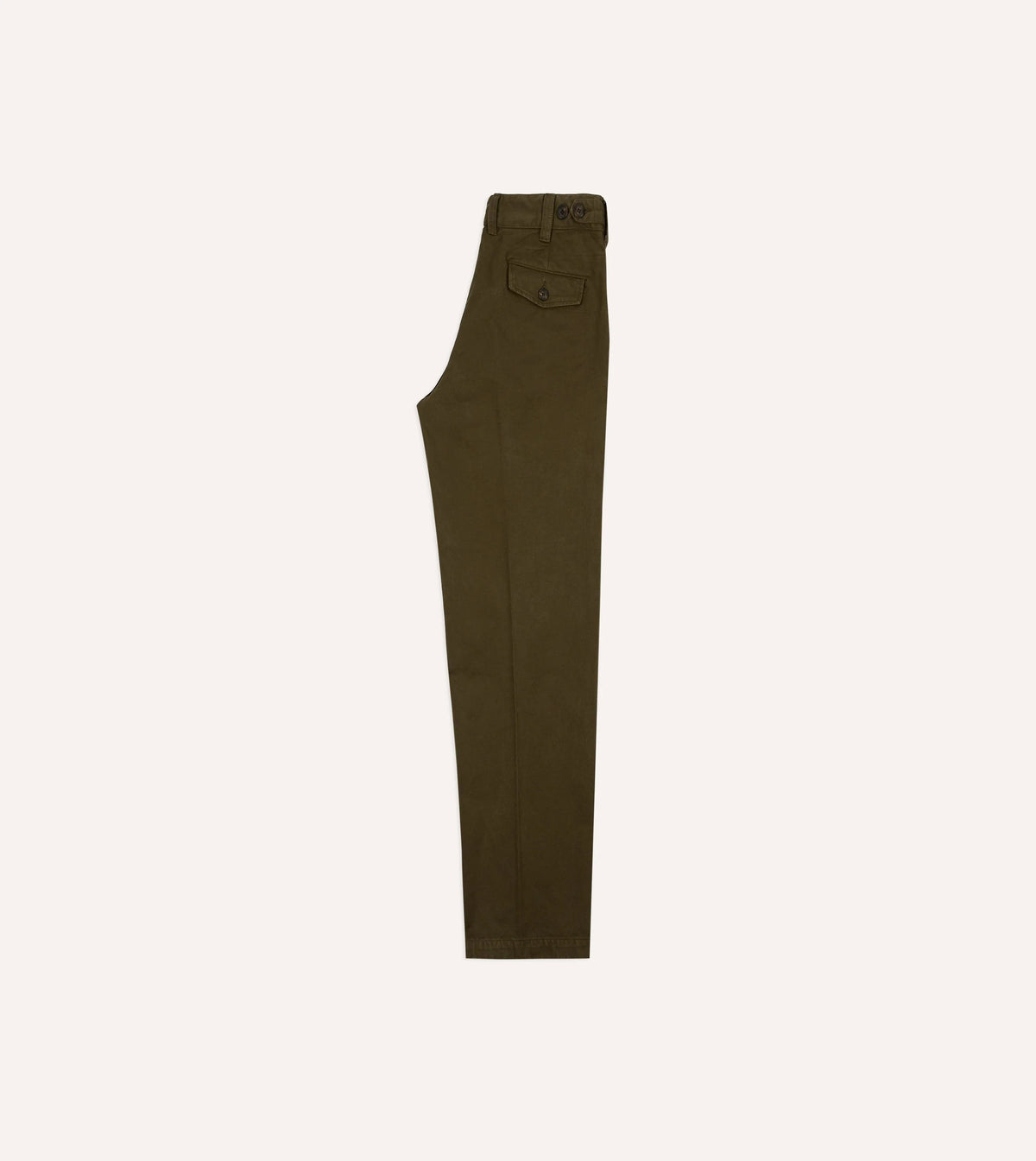 Drake's Flat Front Chino / Olive