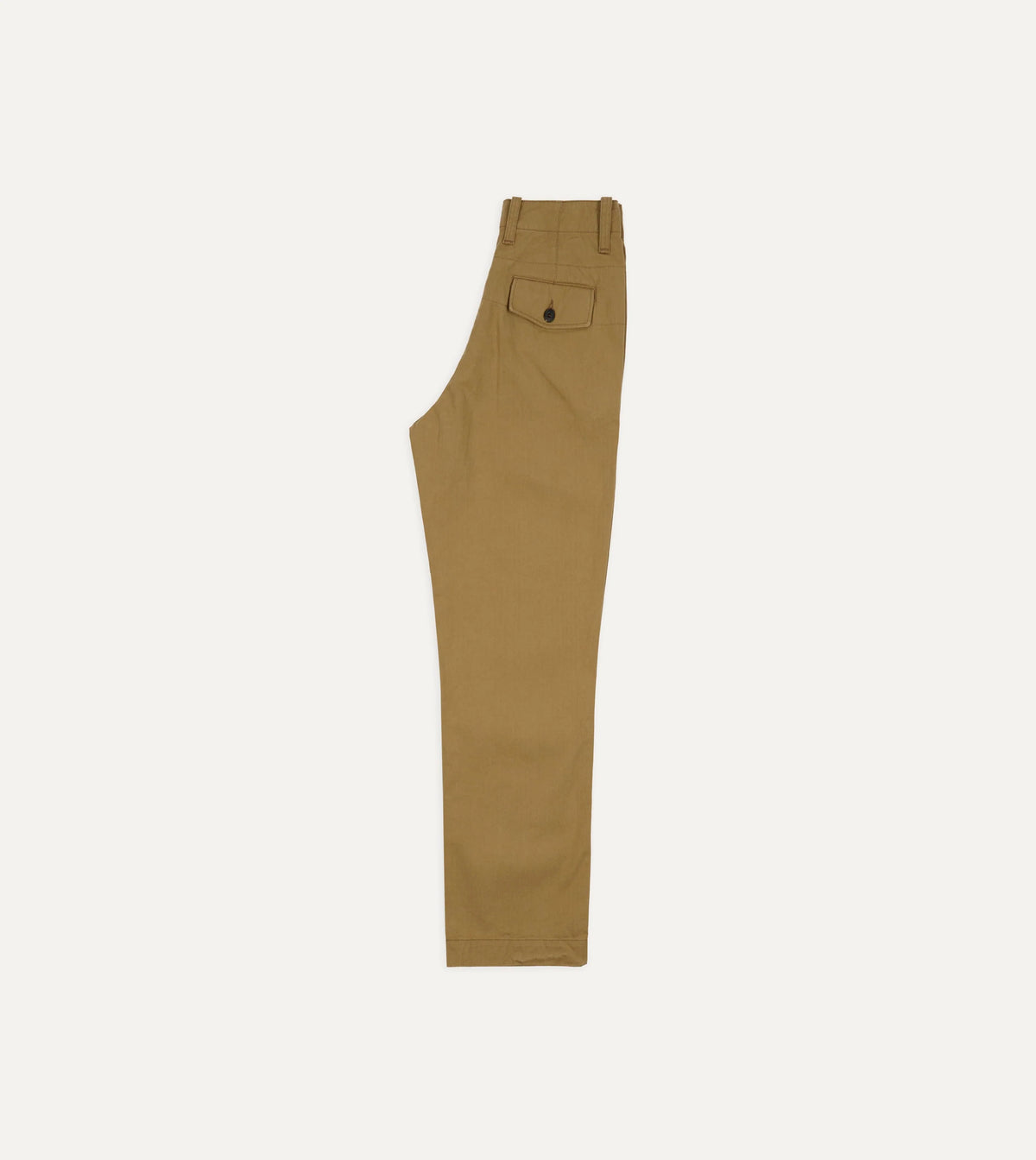 Drake's Cotton Twill Officer's Chino / Beige