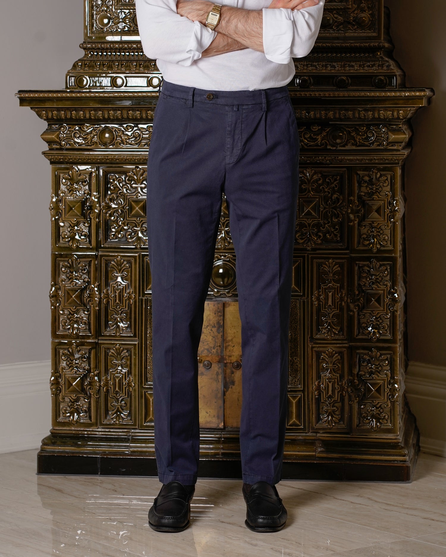 Briglia Garment Dyed Chinos / Navy